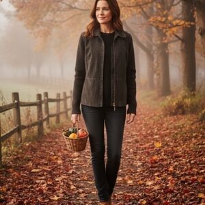 Fabio Women's Dark Brown Leather Jacket Medium